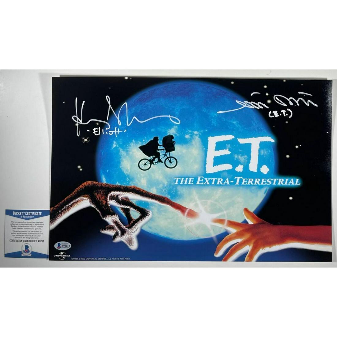 Henry Thomas & Matthew DeMeritt Dual Signed E.T. Poster (11x17) {BAS COA}: Henry Thomas & Matthew DeMeritt Dual Signed E.T. Poster (11x17) {BAS COA}