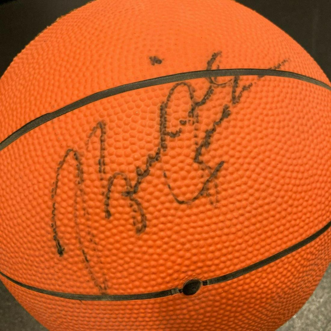 Michael Jordan 1984 Rookie Autographed Chicago Bulls Basketball {BAS LOA} (1 of 3)