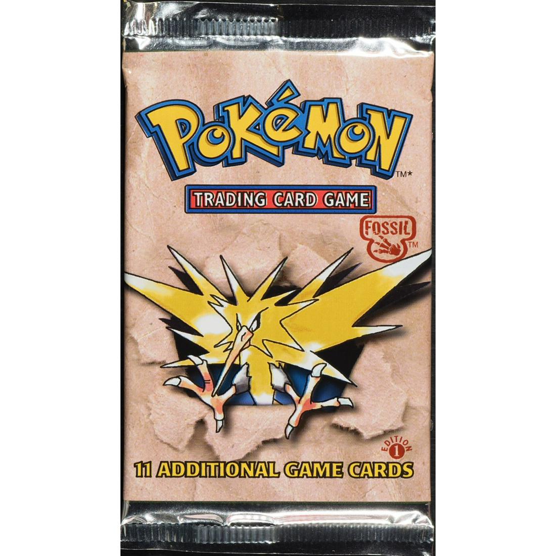 1999 Pokemon Fossil First Edition Zapdos Booster Pack (1 of 1)