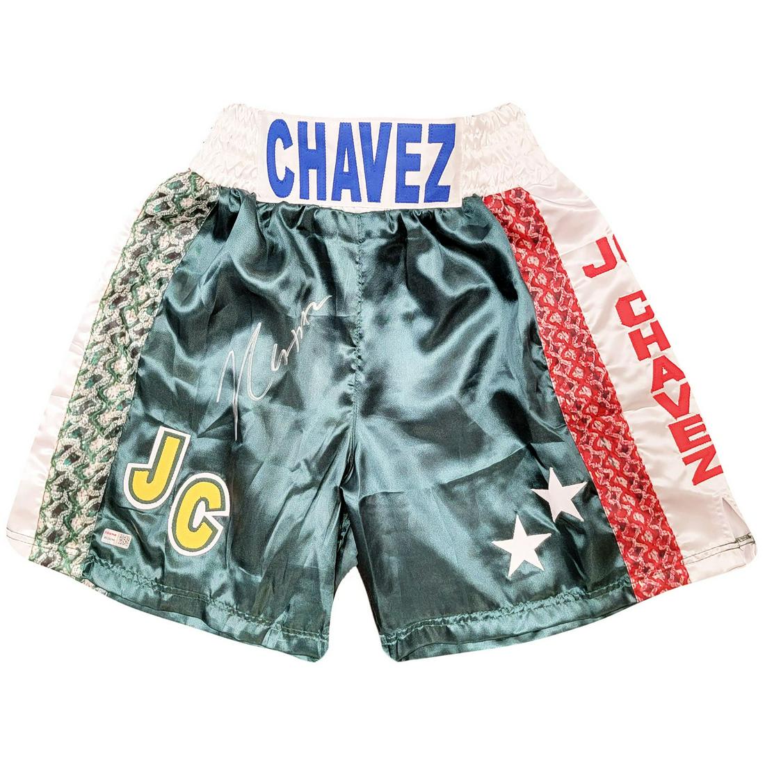 Julio Cesar Chavez Sr. Signed Green Boxing Trunks (TRISTAR COA) (1 of 1)