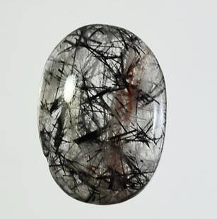 32.20Ct Rutilated Quartz 100%Natural Black needle Polished Cabochon Gemstone: Item Name:- Rutilated Quartz, Item weight in carat:- 32.20, item weight in grams :- ***, item Dimension(Size)in milimeter:- 27 mm, 19 mm, 8 mm, item Dimension(Size)in centmeter:- **, item creation :-