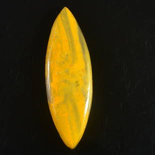 22.80Ct Bumble Bee jasper 100%natural Yellow Marquise cabochon gems for jewelry: Item Description:-Item Name :- 22.80Ct Bumble Bee jasper 100%natural Yellow Marquise cabochon gems for jewelry //Total Carat Weight:- see title //Item Size:- 42x14x5 mm //Item Shape :- round //Item