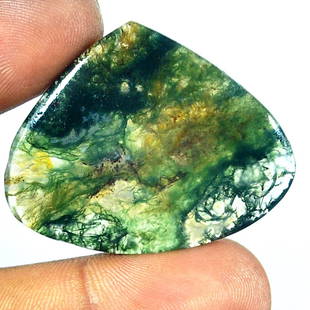 47.80Ct Green Moss Agate Natural Cabochon Gemstone For Jewelry: Item Description:-Item Name :- Green Moss Agate Natural Cabochon Gemstone For Jewelry //Item Total Carat Weight:- 47.80 Ct //Item Total Size:- 45X35X4 MM //Item Shape :- PEAR CABOCHON //Item Color :-