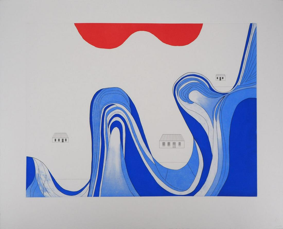 Louise BOURGEOIS - Landscape at the lake - Original etching (1 of 5)