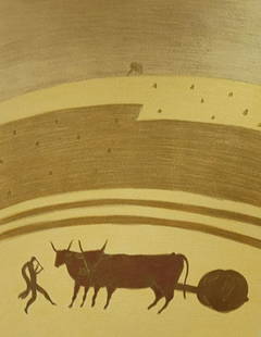 Pierre BONCOMPAIN - Earth Foods II, 1990 - Original lithograph: Pierre BONCOMPAIN (born in 1938) Earthly Foods, 1990 Lithography 1 illustrations from André GIDE's book "Earthly Foods". Unsigned and unnumbered. Wide Arches vellum paper. Format: 45 x 35 cm Height