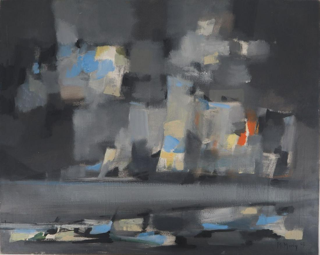 Marcel Mouly - Marine: Storm by the Sea, 1957 - Signed oil on canvas: Marcel Mouly (1918-2008) Navy: Storm by the Sea, 1957 Original oil on canvas Signed lower right Dated (19)57 On canvas 65 x 81 cm In excellent condition Height: 65 cm / Width: 81 cm