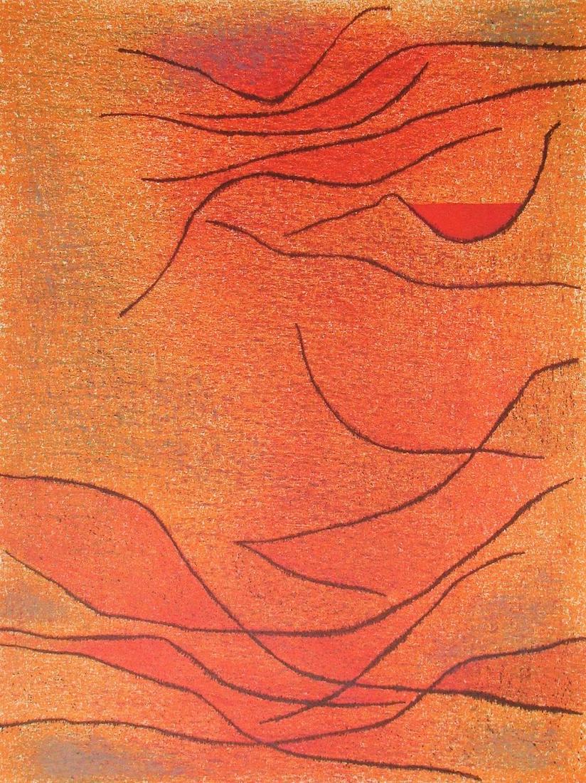 Gustave SINGIER - The sea at sunset, 1959 - Original lithograph signed and numbered: Gustave SINGIER (1909-1984) The sea at sunset, 1959 Original lithograph in colors on handmade BFK Rives paper Pencil signed and dated by the artist at the bottom right Numbered 164/200 at the bottom l