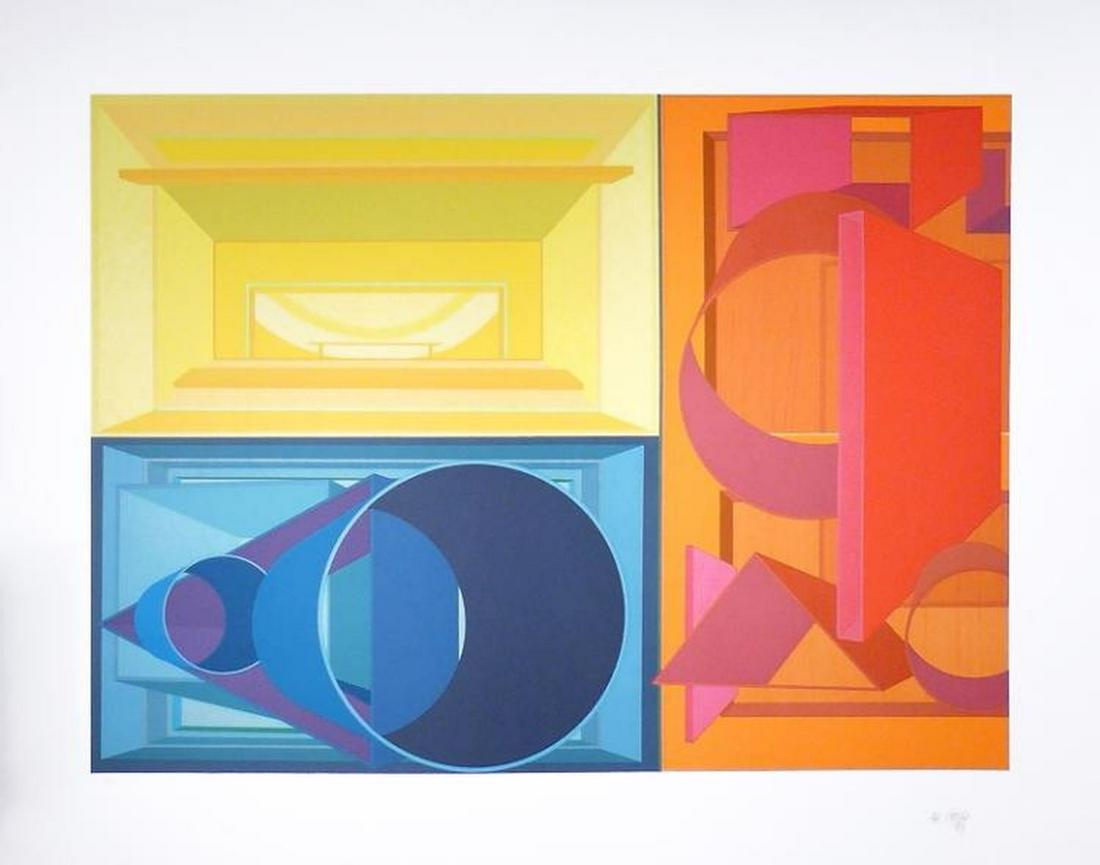 Al HELD - Jewel of Dalmatia, 1991, Original signed lithograph: Al HELD Jewel of Dalmatia, 1991 Original lithograph on paper Signed and numbered in pencil by the artist Edition of 75 prints Dimensions of the works 93.5 cm x 74 cm Dimensions of the image: 93.5 cm x