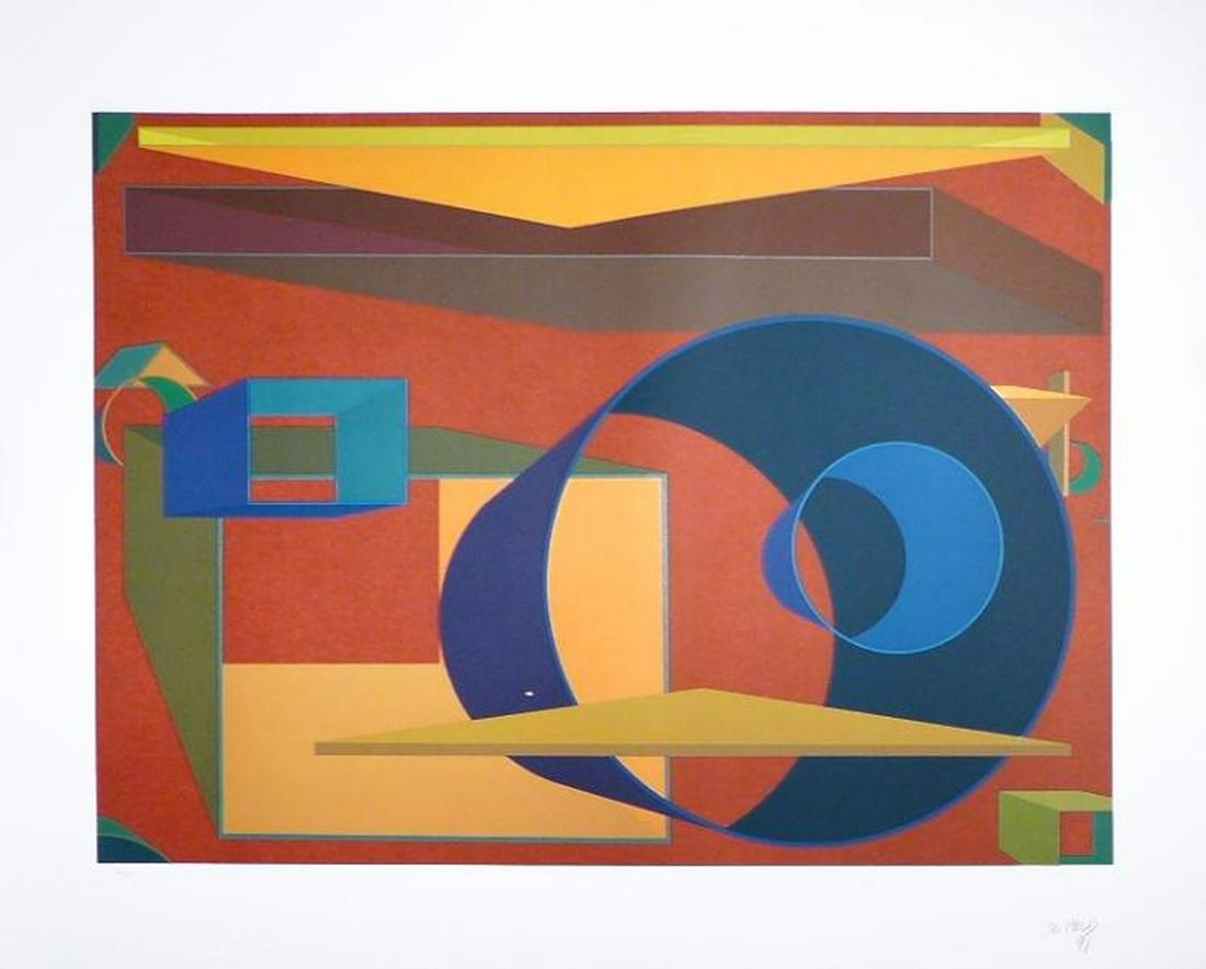 Al HELD - Pradorama, 1991, Original signed lithograph: Al HELD Pradorama, 1991 Original lithograph on paper Signed and numbered in pencil in pencil by the artist Edition of 75. Dimensions of the work 93.5 cm x 74 cm Dimensions of the image 93.5 cm x 74 cm
