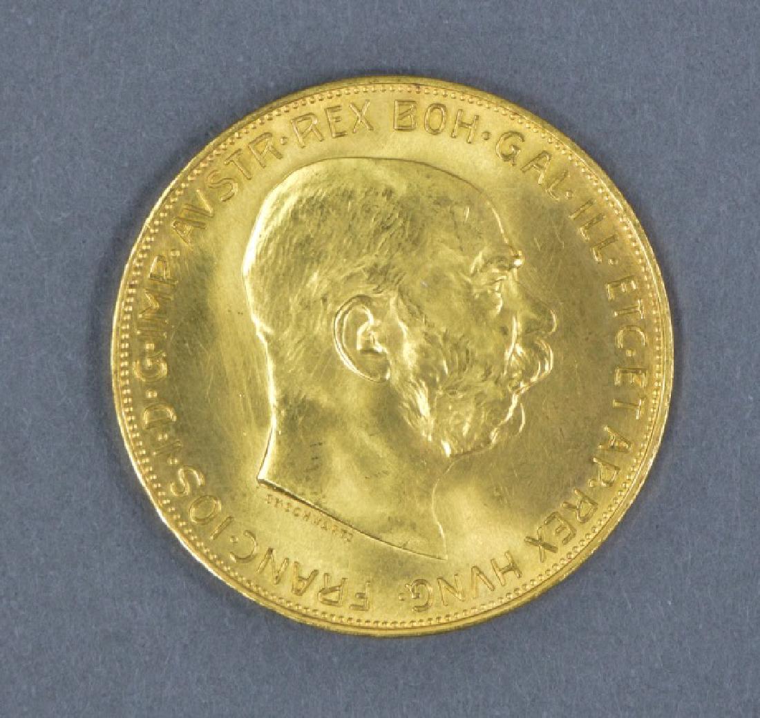 1915 Date Austrian 100 Corona Gold Coin (1 of 2)