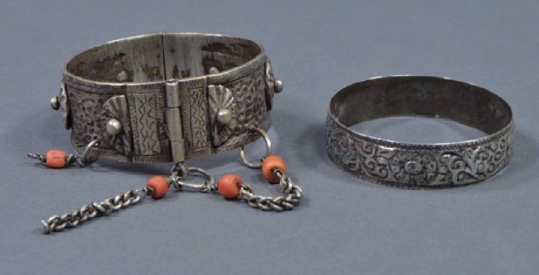 Two North African Silver Cuff Bracelets (1 of 4)
