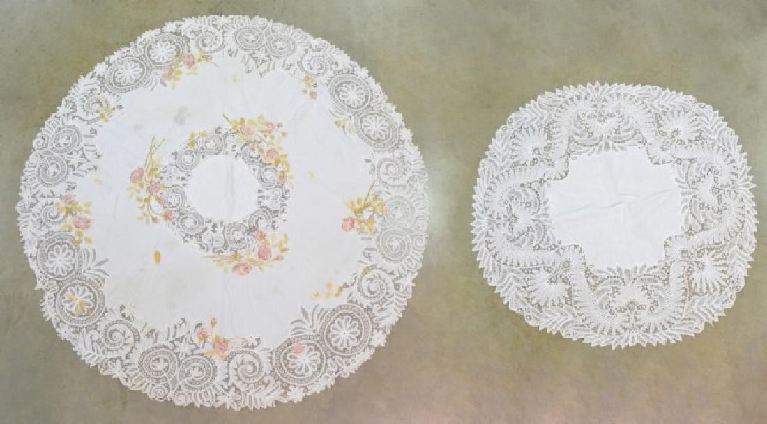 Two Vintage Circular Lace Tablecloths (1 of 6)