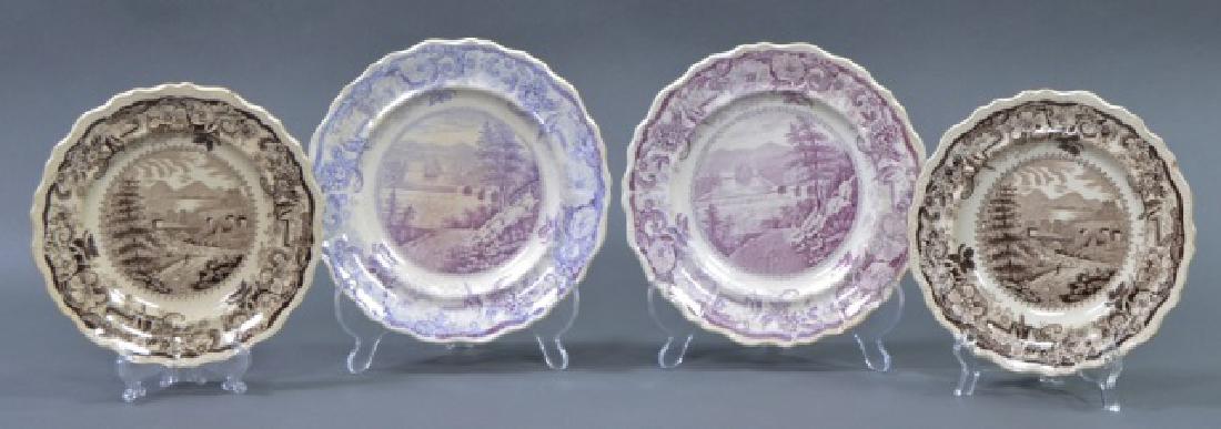Group of Early American Transferware Plates (1 of 8)