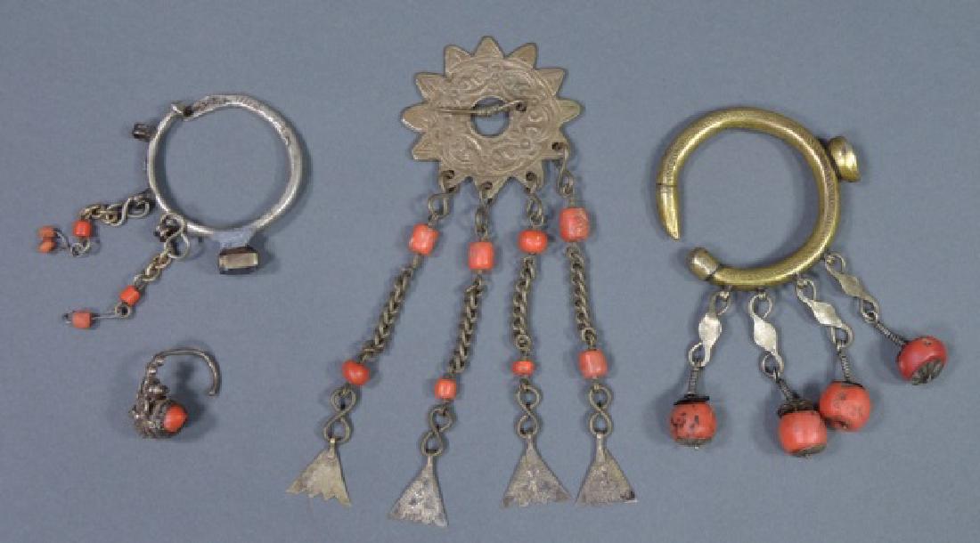 Three Pieces of North African Red Coral Jewelry (1 of 5)
