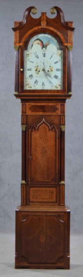 Oak and Mahogany English Tall Case Clock (1 of 12)
