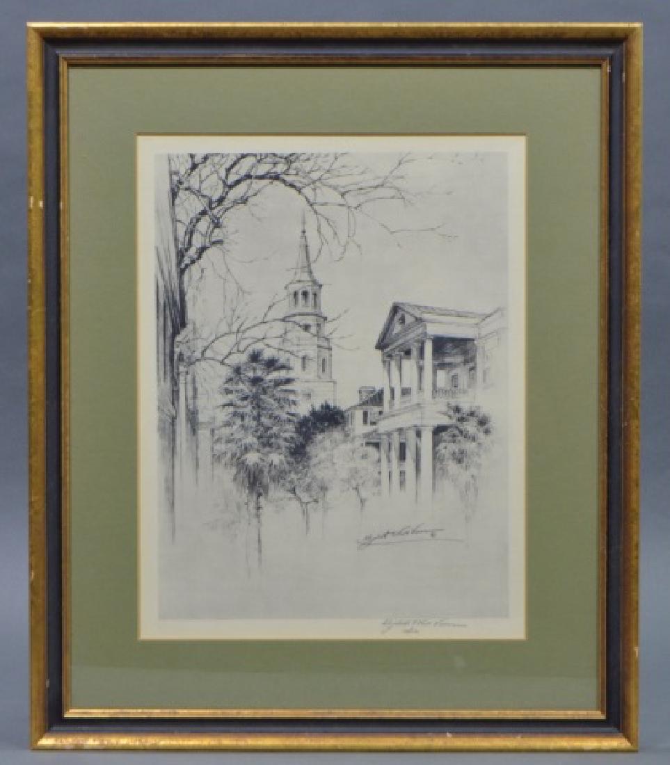 Elizabeth O'Neill Verner Lithograph of Charleston (1 of 3)