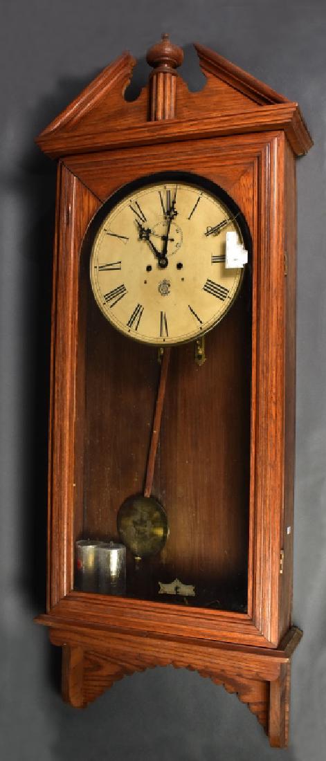 Waterbury Oak Weight Driven Wall Clock (1 of 5)
