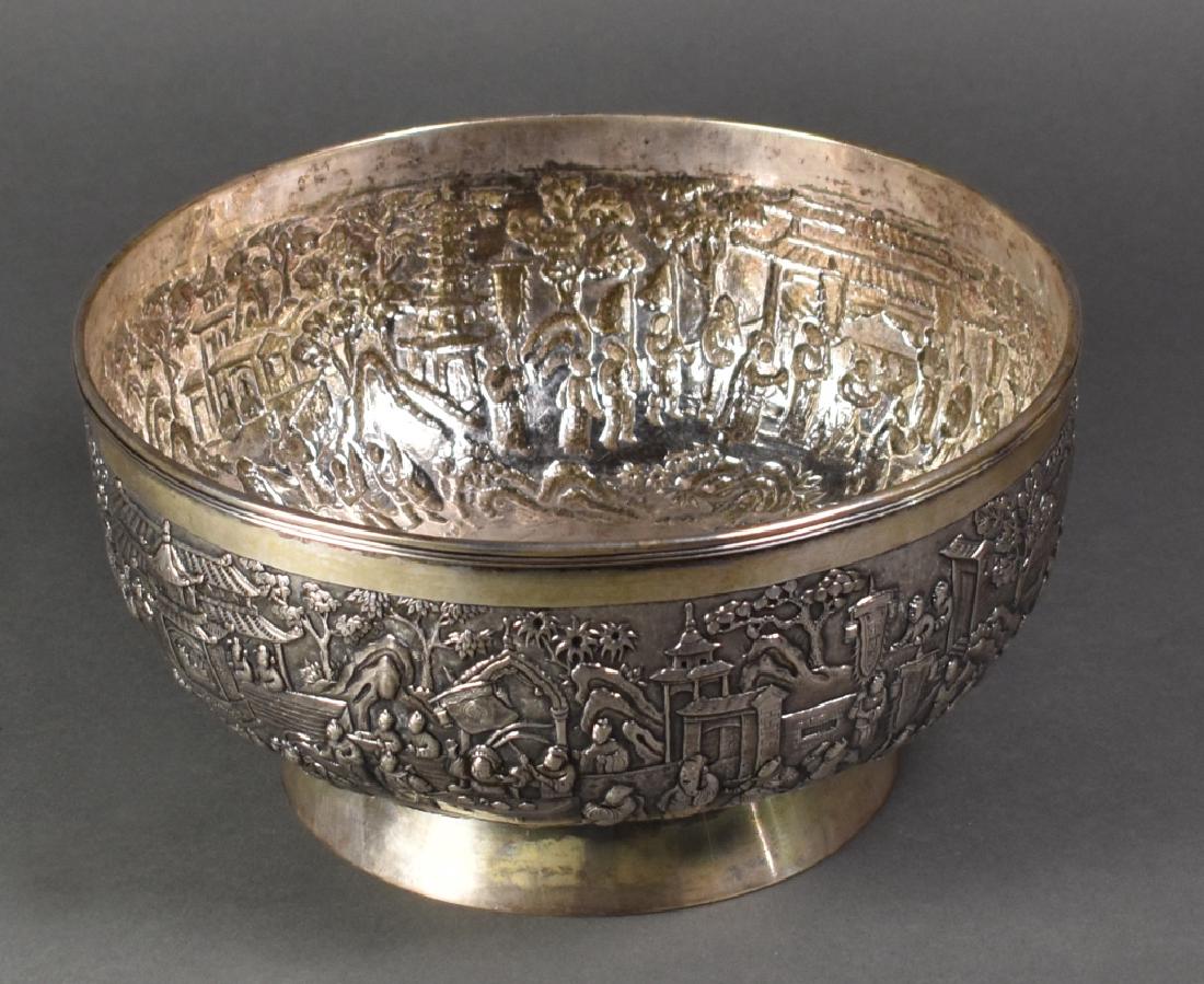 Chinese Export Silver Bowl by Luen Wo, Shanghai (1 of 5)