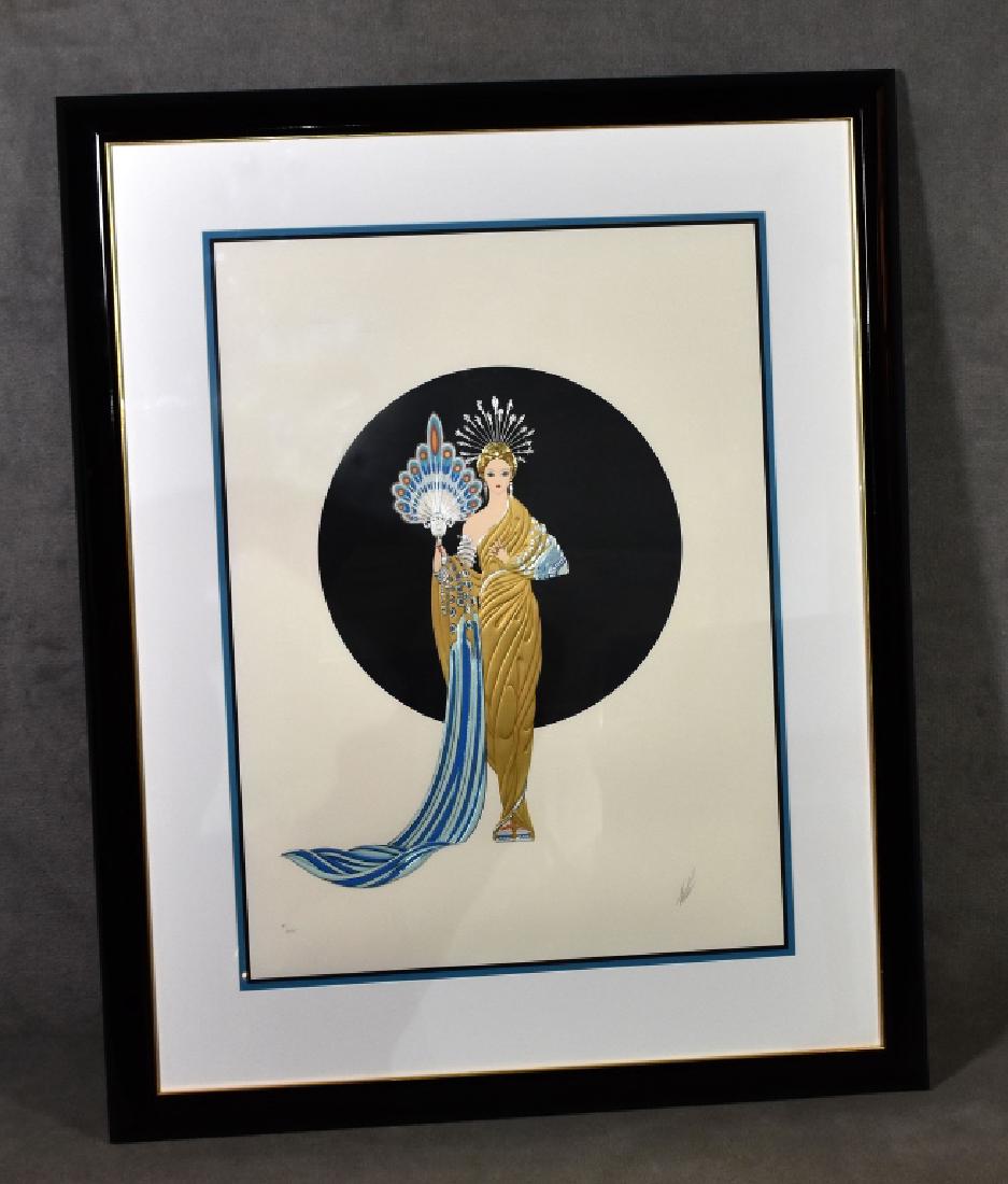 Lithograph of Woman in Golden Gown (1 of 5)