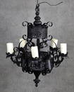 Continental Gothic Revival Style Iron Chandelier