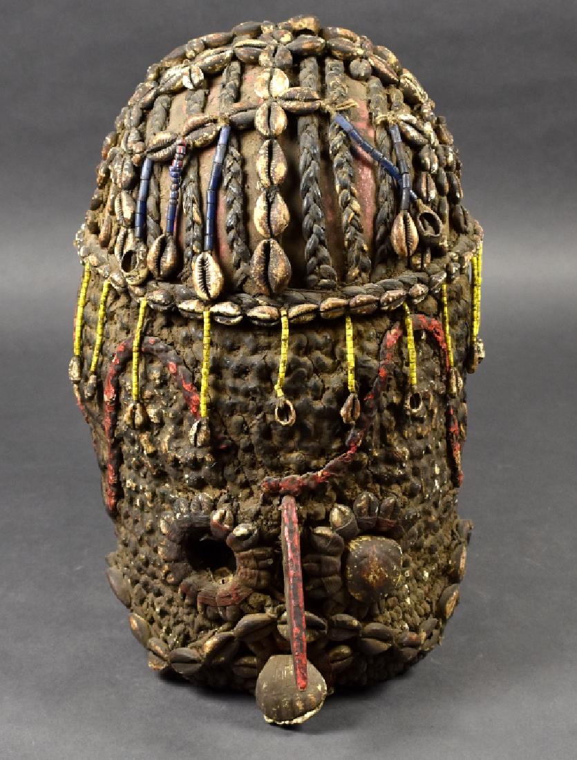 Unknown African Mask with Cowrie Shells (1 of 5)