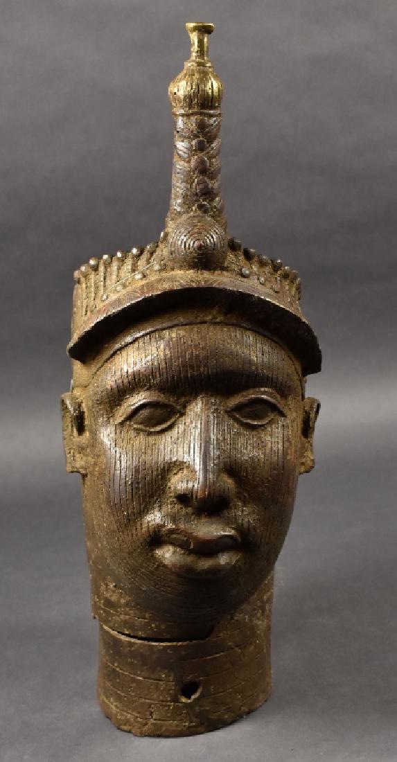 Bronze Benin Oba Figure (1 of 4)
