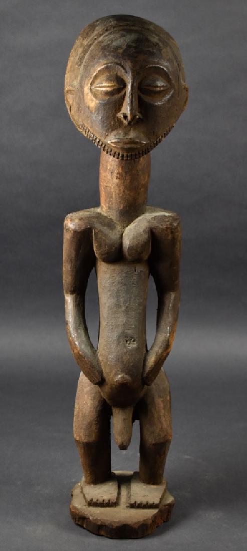 Hemba Male Figure: Central Africa. 25" H x 6" W x 6" D.