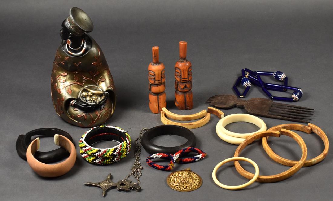 African Jewelry & Decorative Items: Beaded bracelets, necklaces, and other items.