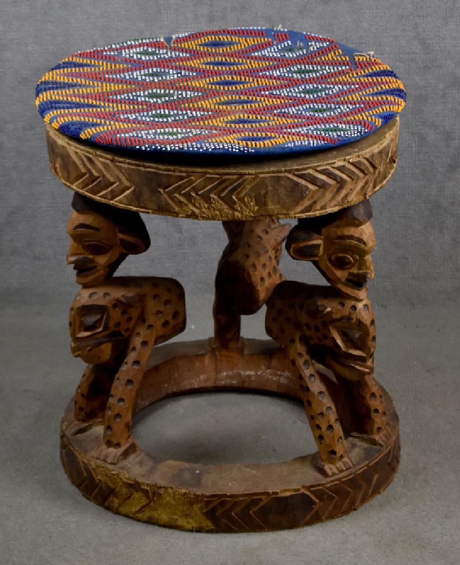 Carved African Stool