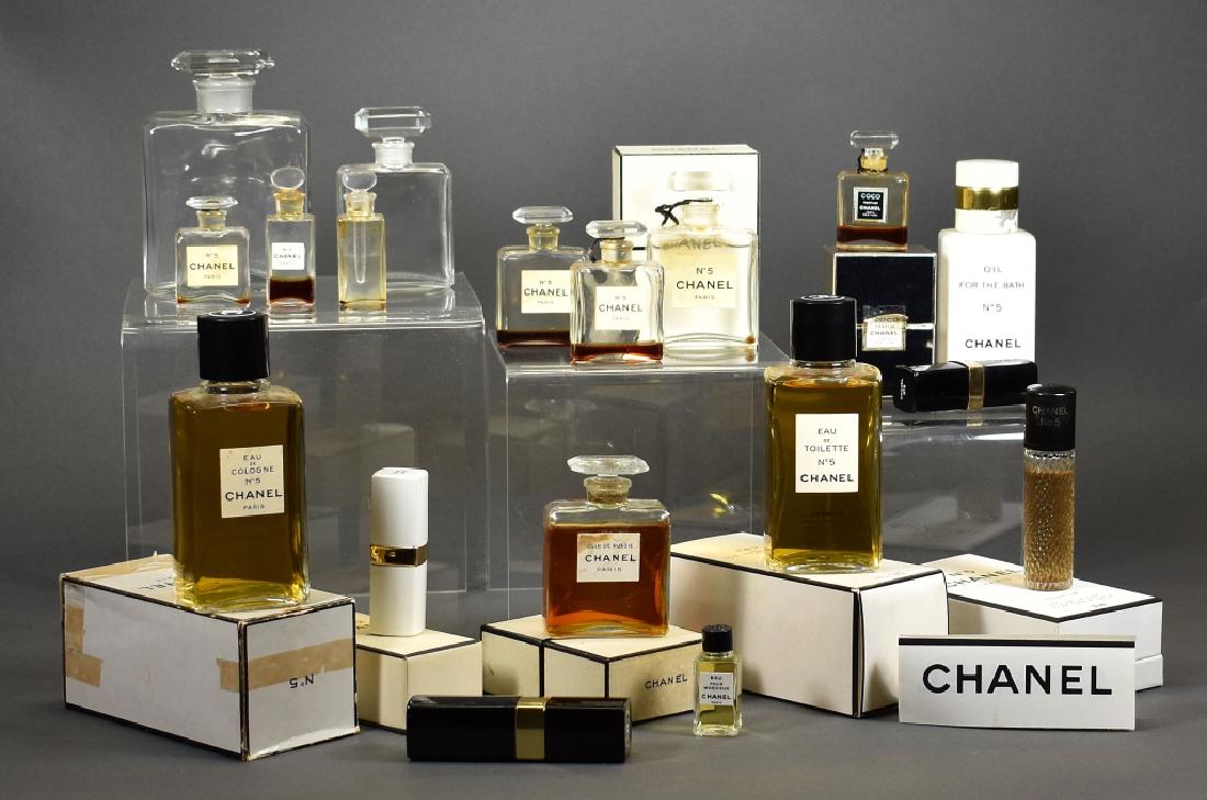 Group of Vintage Chanel Perfume Bottles, 18 Total (1 of 6)