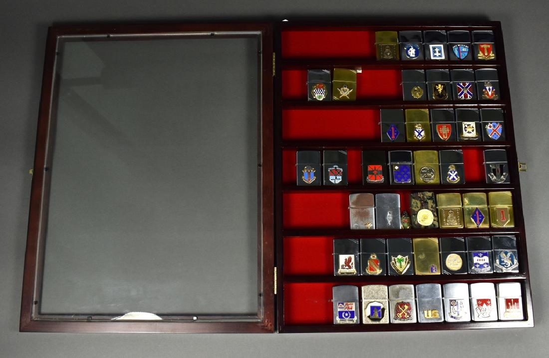43 Zippo Lighters in Display Case (1 of 4)