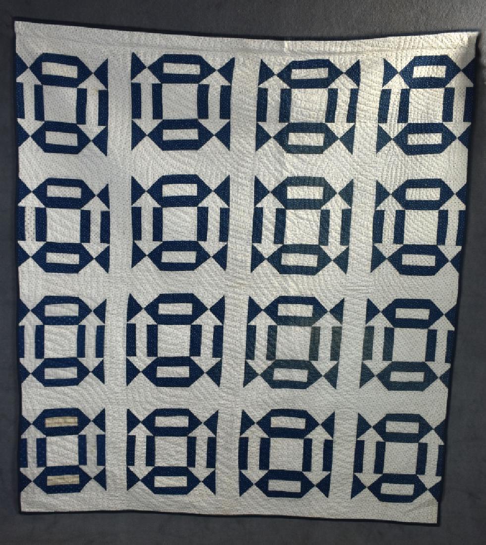 Early 20th Century Churn Dasher Appliqué Quilt (1 of 5)