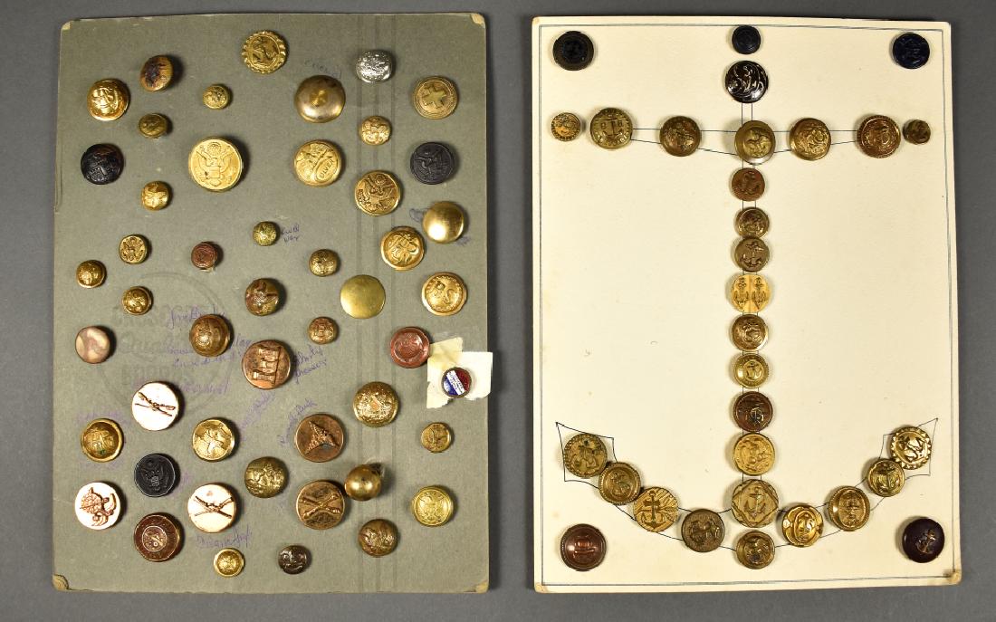 80 Antique Brass Military & Other Buttons (1 of 7)