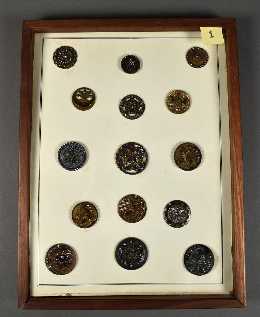 15 Antique Cut Steel & Metal Clothing Buttons (1 of 5)
