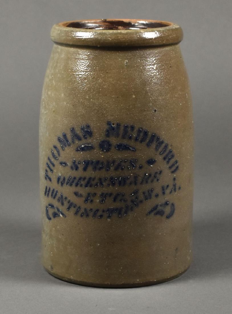 Stencil Decorated Advertising Wax Sealer Crock (1 of 5)