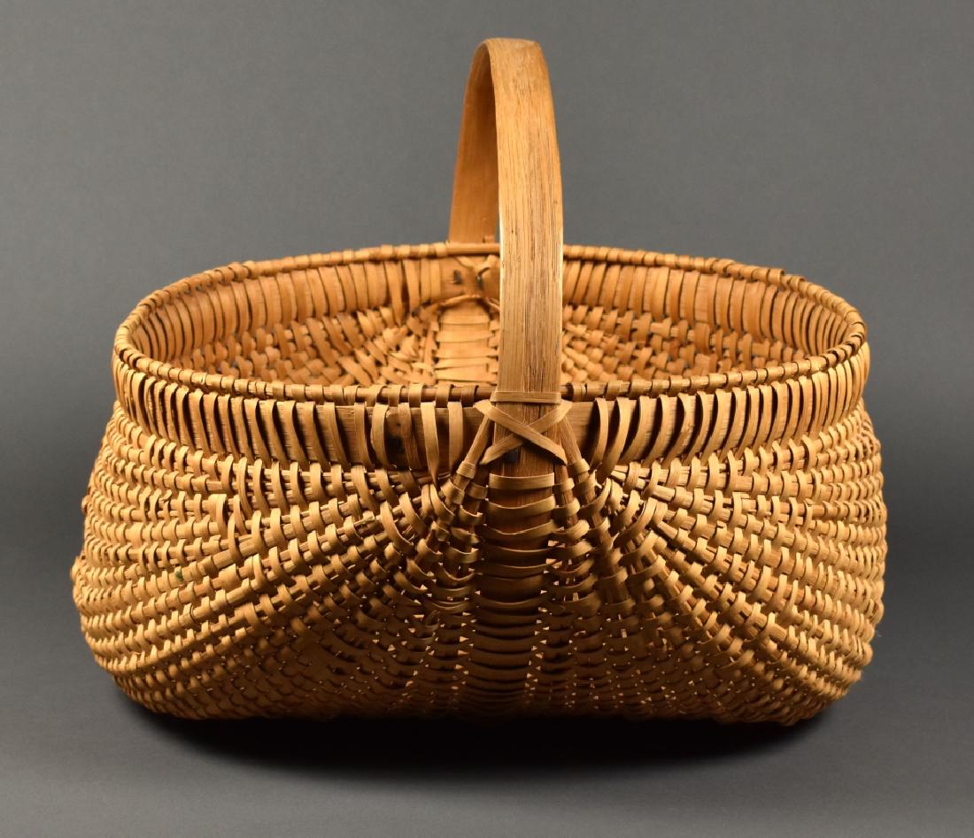 Mid-20th Century Extra Large Oak Splint Egg Basket (1 of 4)