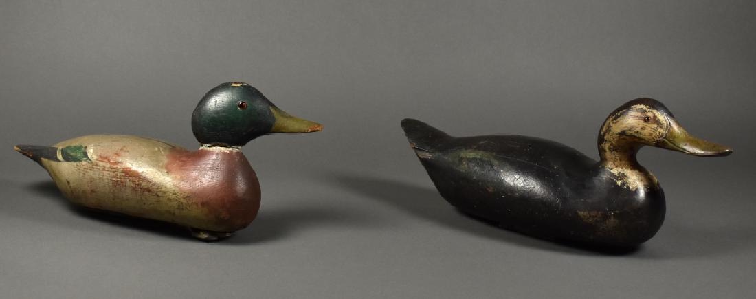 Two Wooden Duck Decoys w/ Lead Weights (1 of 6)