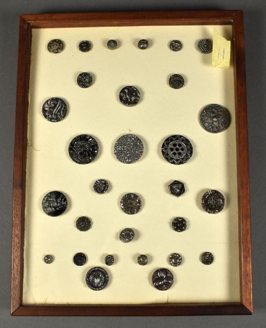 30 Antique Silver Luster Clothing Buttons (1 of 4)