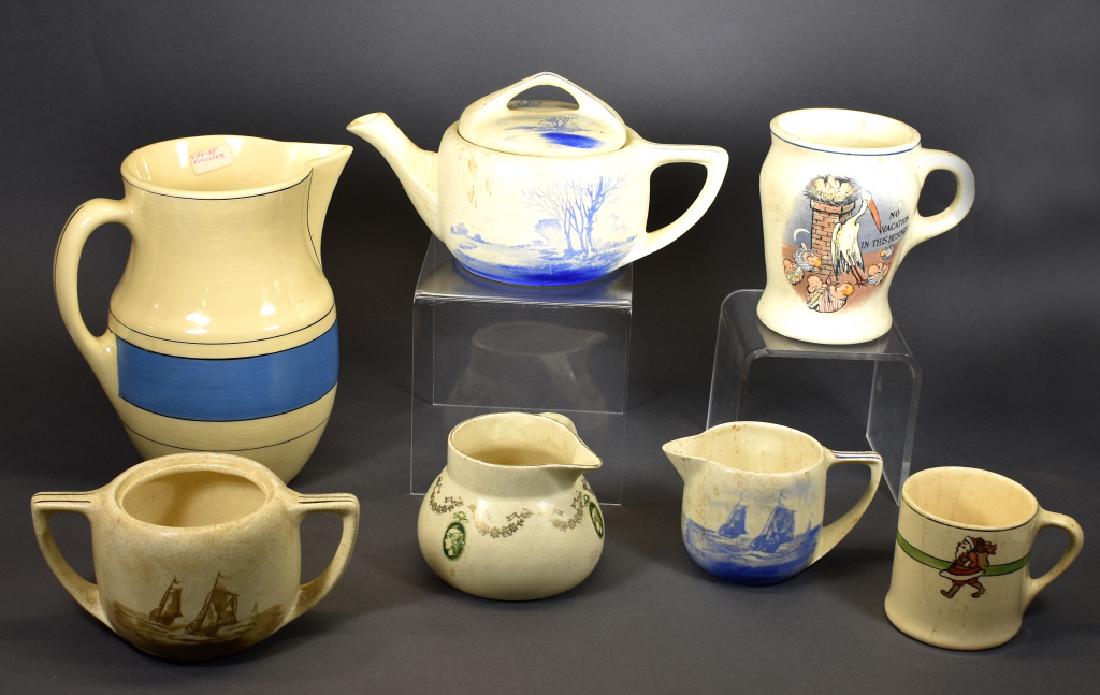 Roseville Creamware Lot, Circa 1930's, 7 Pcs (1 of 5)