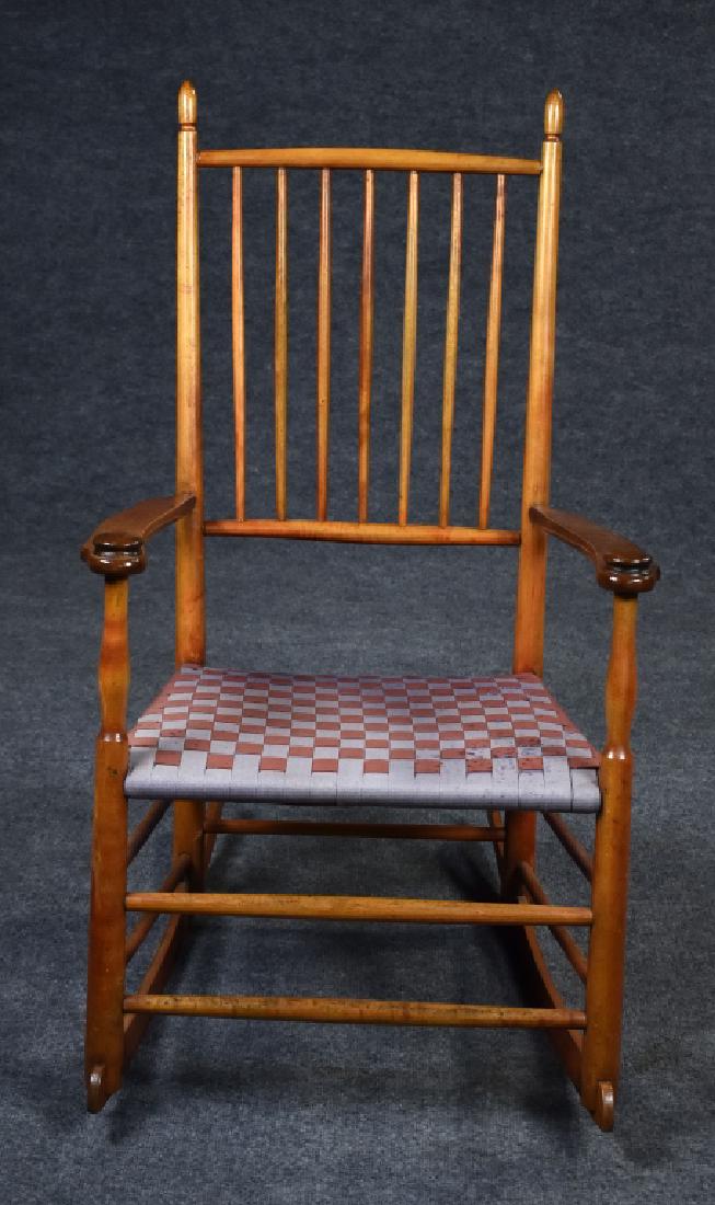 Shaker-Style Rocker w/ Fabric Woven Seat (1 of 4)
