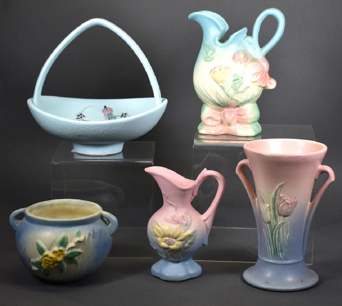 Collection of Art Pottery Pieces Marked Hull USA (1 of 5)