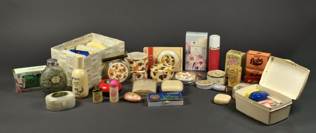 Assorted Vanity Items, Talcs, Soaps, & Powders, (1 of 5)