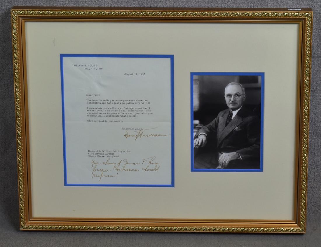 Signed White House Stationary by President Truman (1 of 3)