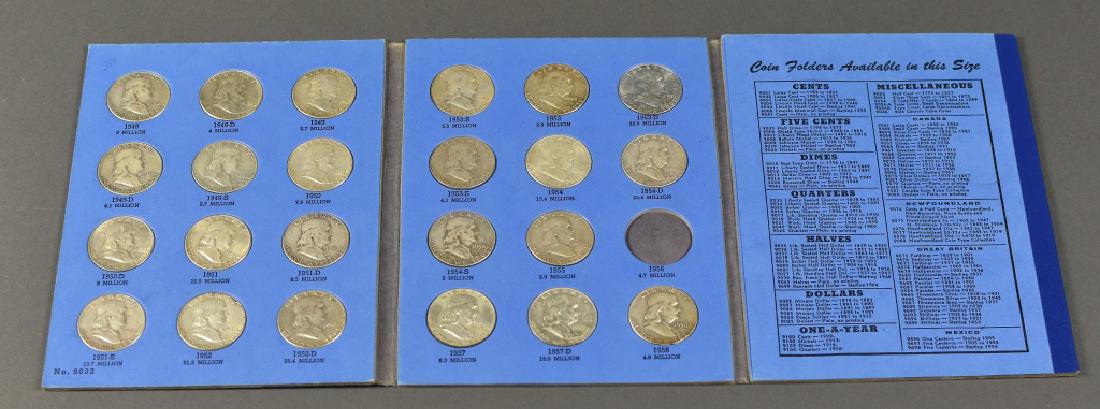 Whitman Folder with 32 Franklin Halves (1 of 3)