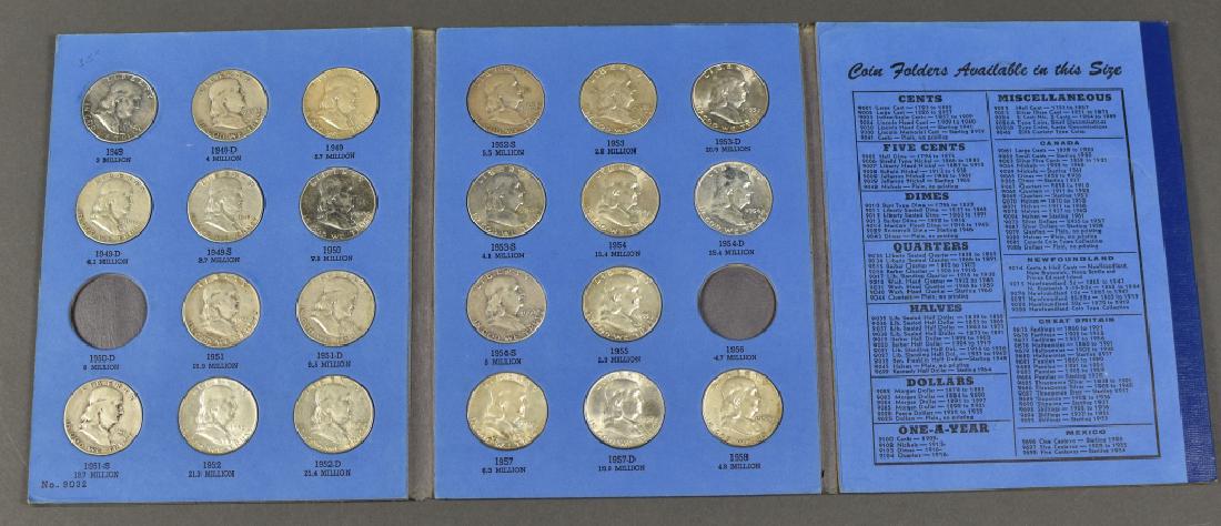 Whitman Folder with 31 Franklin Halves (1 of 3)