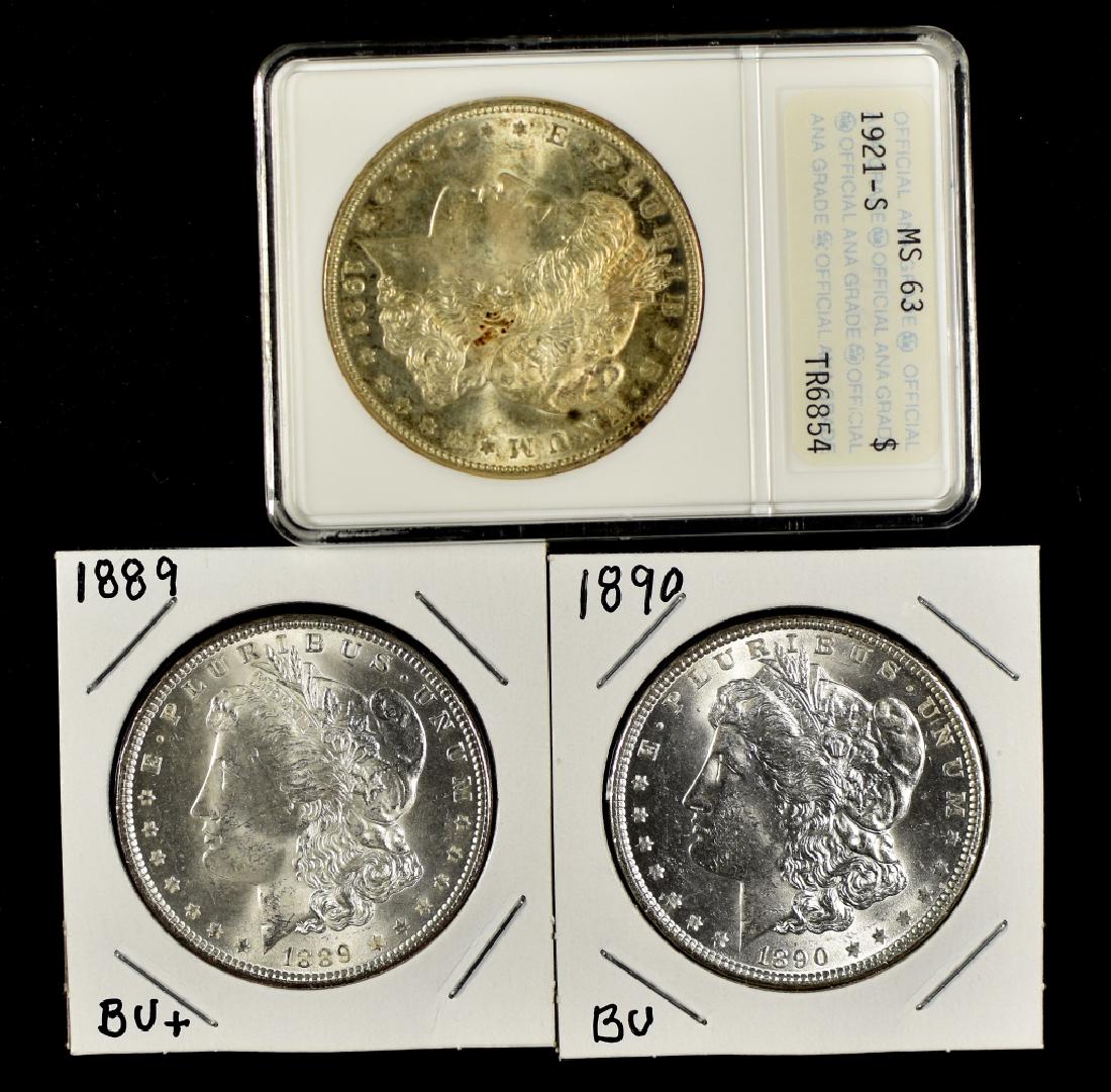 Three Morgan Dollars (1 of 2)