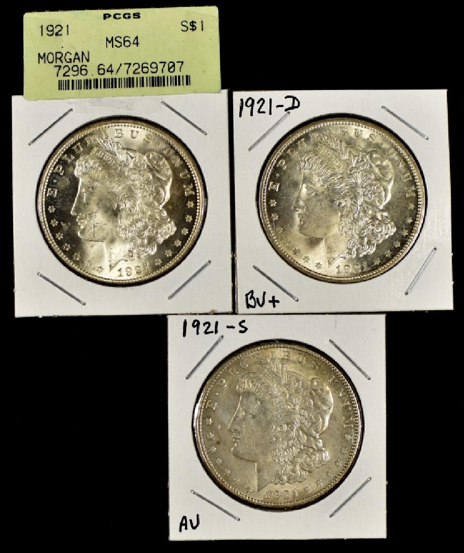 Three Morgan Dollars (1 of 2)
