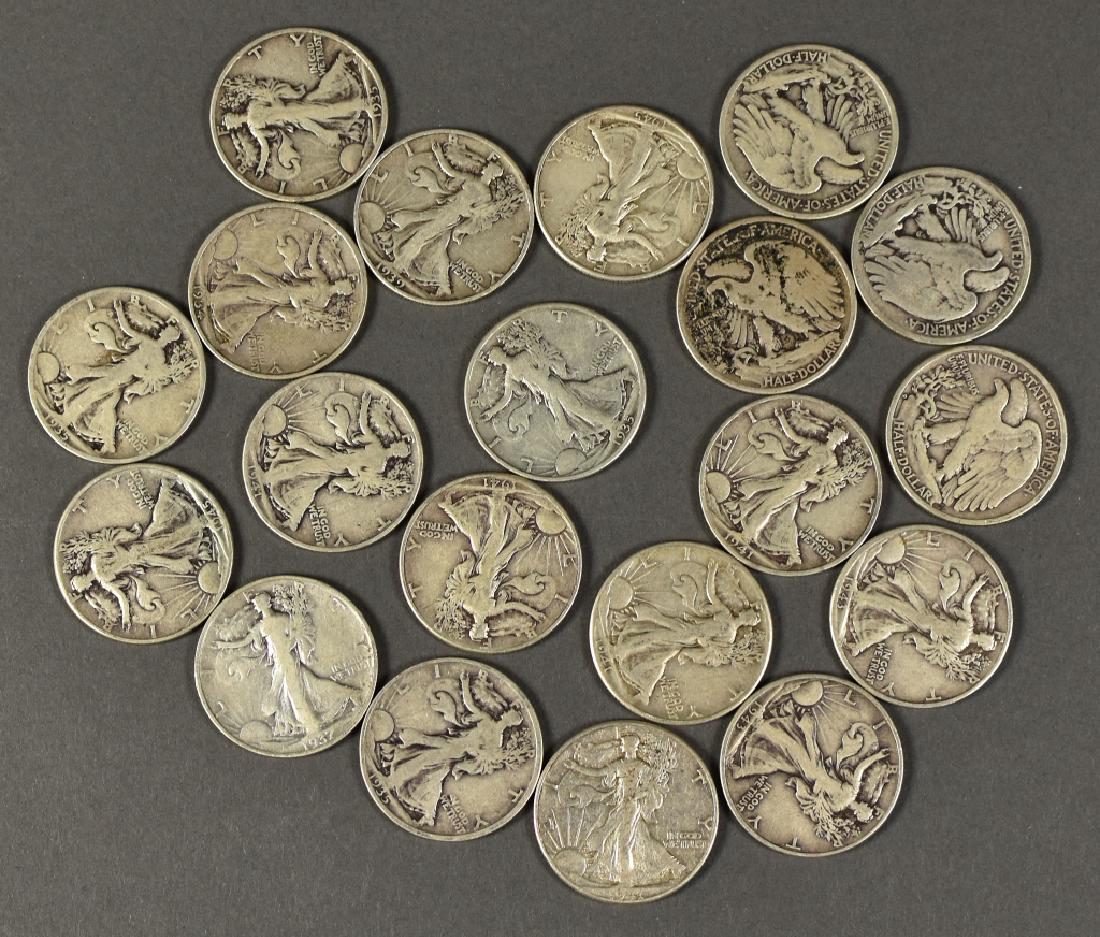 Roll (20 Coins) Walking Half Liberty Half Dollars (1 of 3)