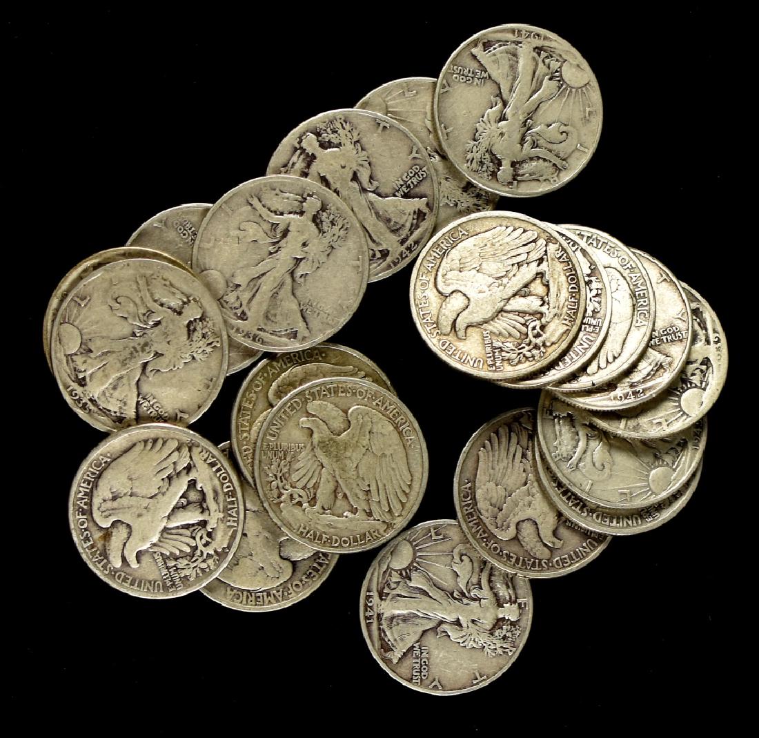 Roll (20 Coins) Walking Half Liberty Half Dollars (1 of 3)