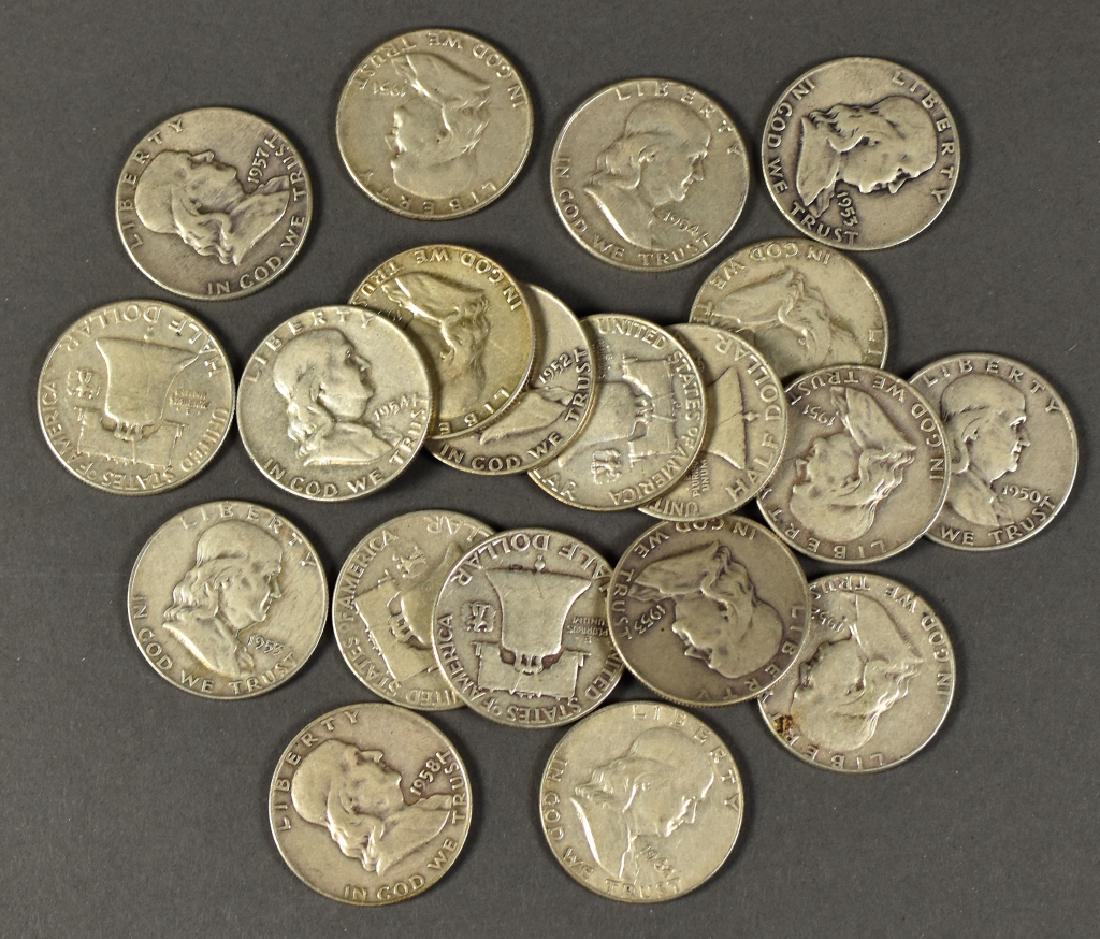 Roll (20 Coins) Circulated Franklin Half Dollars (1 of 3)
